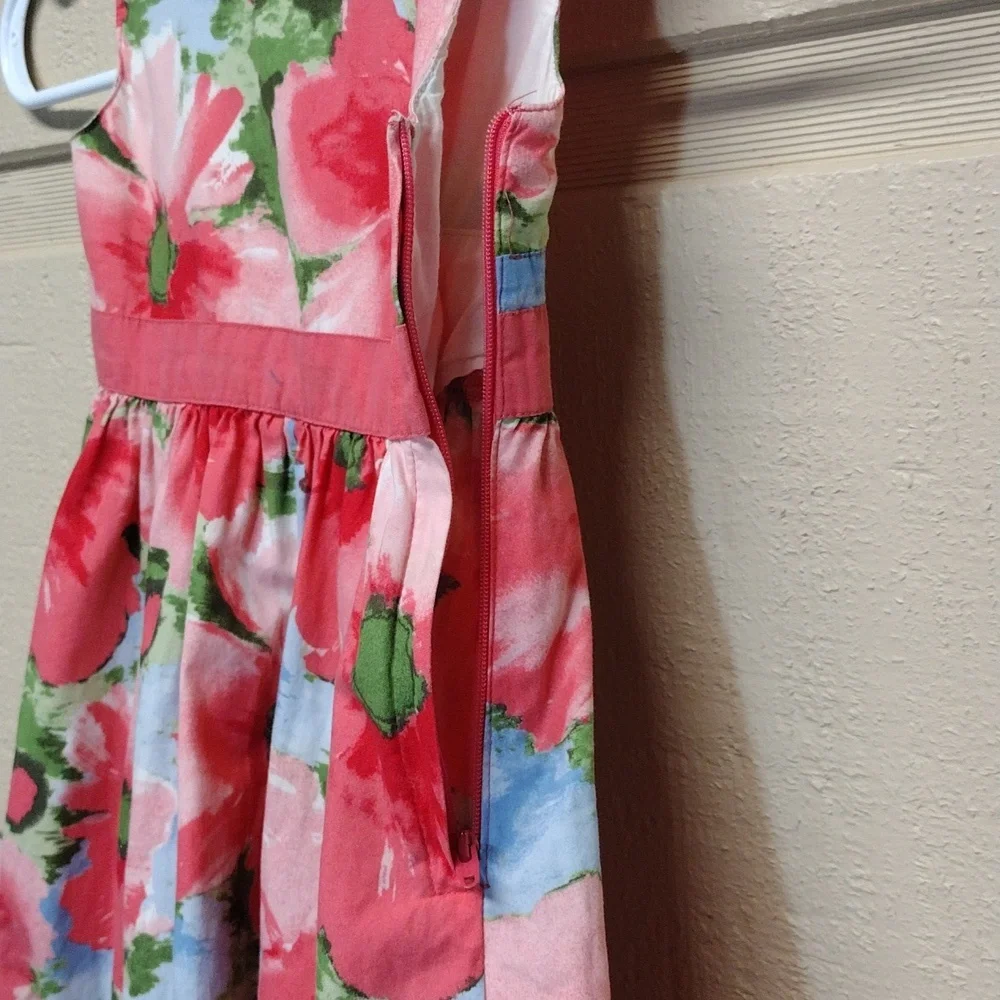 Gymboree Pink and Green Floral Kids Dress